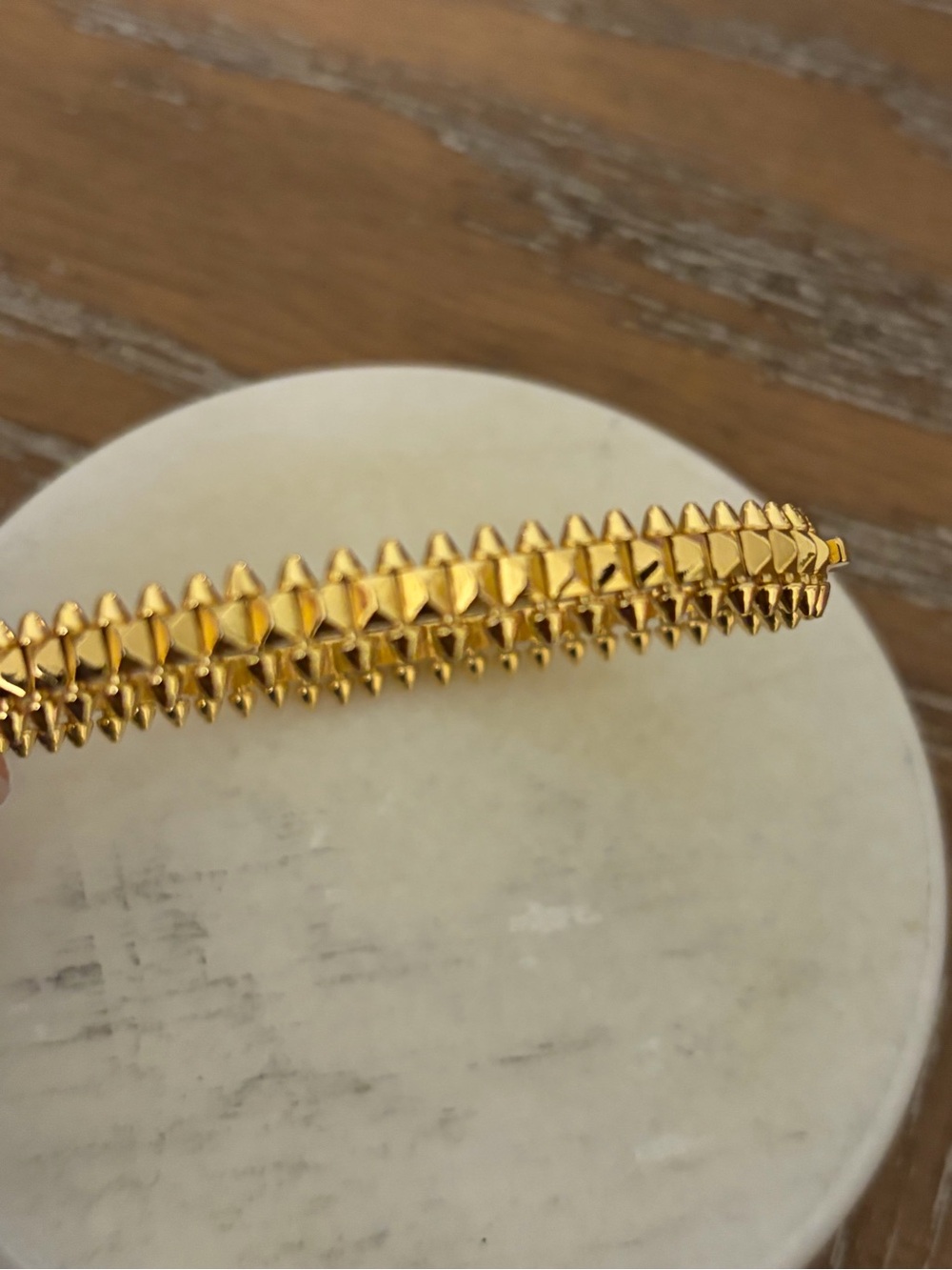 Gold Spike-Detail Bracelet